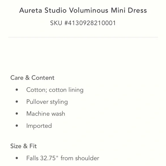 ✨ Anthropologie Voluminous Mini Dress Sz L - Picture 5 of 5